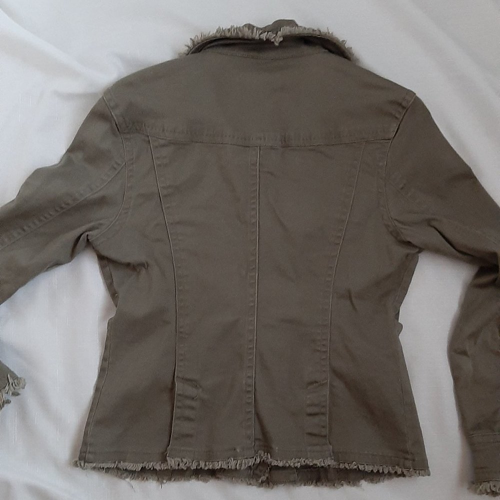 Live a Little Women`s Boho Raw Edge Jacket (M) - Picture 12 of 15
